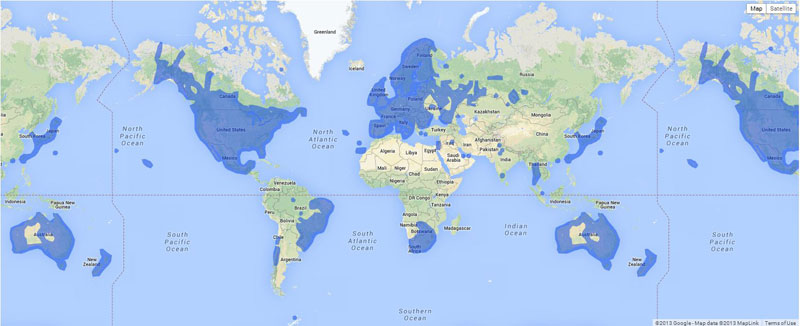 Illustration for article titled The longest straight line you can sail on Earth reaches from…